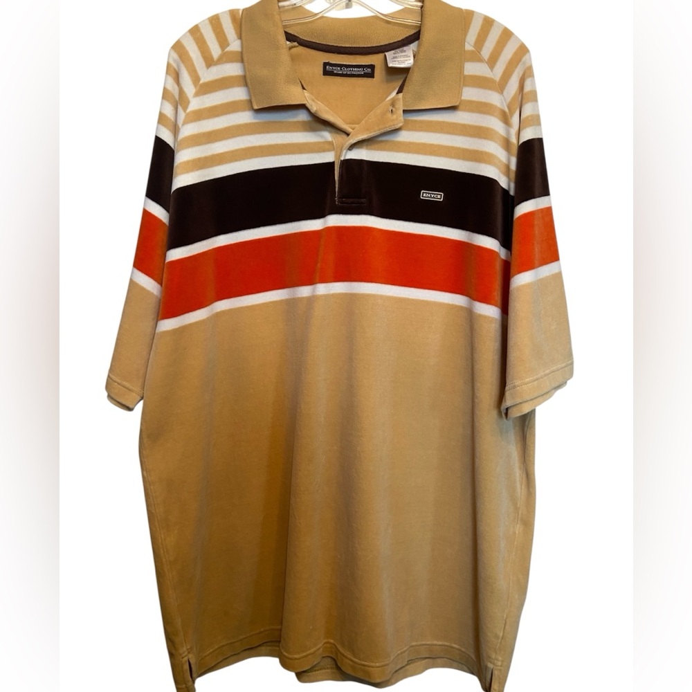 Enyce Vintage Y2K Velour men’s  Polo Shirt. cotton-poly blend, size XXL